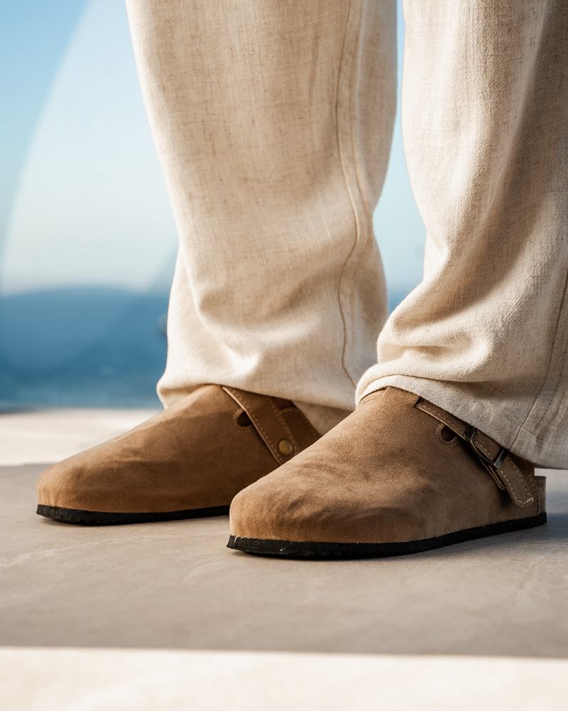 Luke™ | Pánske semišové šľapky – Pohodlné papuče s ergonomickou podrážkou