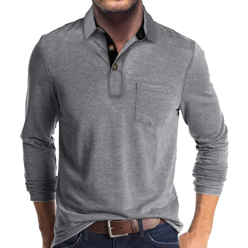 Jörg™ | Pánska košeľa s dlhým rukávom jednofarebná
