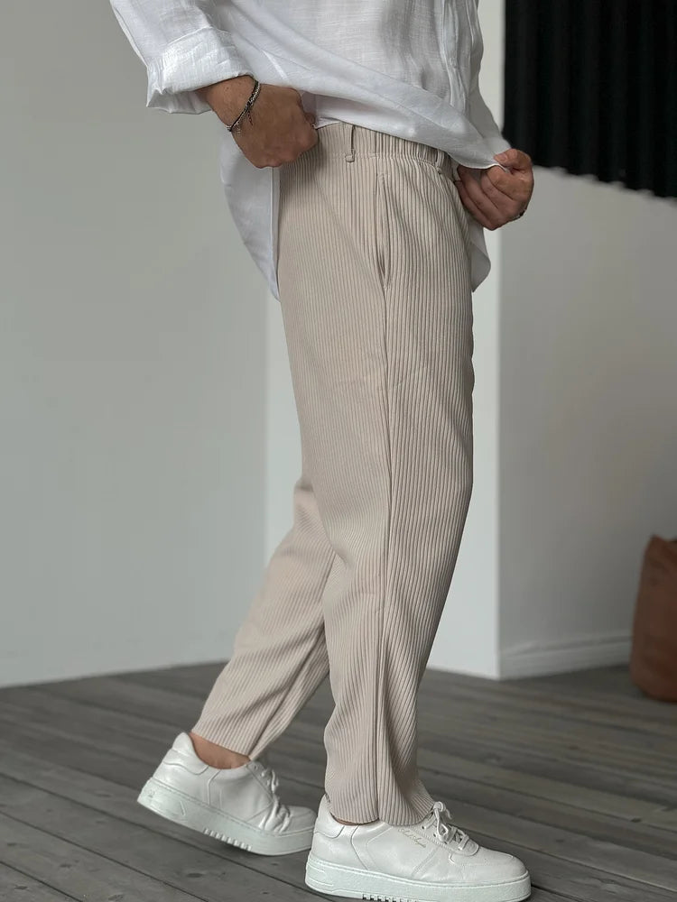 Pánske skladané nohavice Relax Fit | Elegantný a pohodlný štýl na bežné nosenie aj do práce